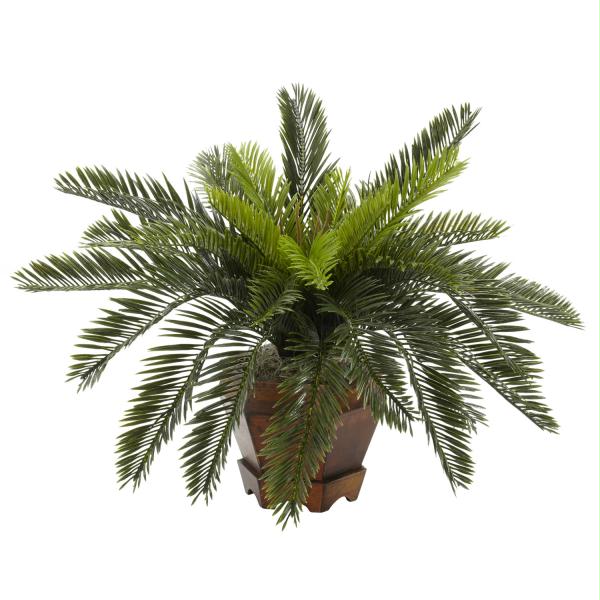 Picture of Nearly Natural Silk 6657 Cycas with Hexagon Vase Silk Plant