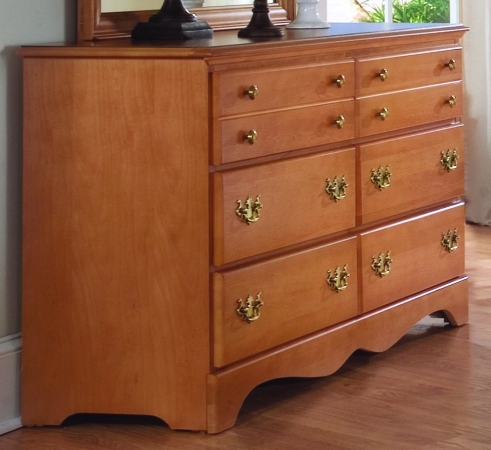 Carolina Furniture 155600 Common Sense Double Dresser Chest Of Drawer In Salem Maple