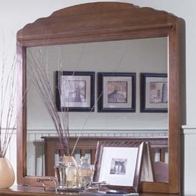 Picture of Carolina Furniture 316600 Crossroads Landscape Dresser Mirror In Brown Cherry