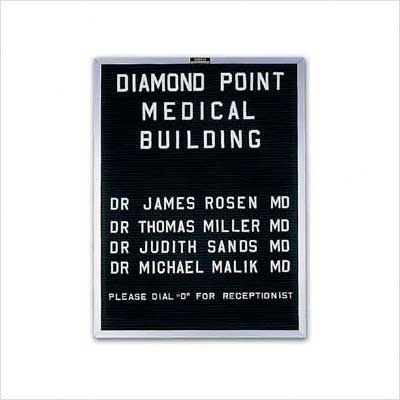 Picture of Marsh Industries Da-403-00Bl 45.5X33.5 Aluminum Trim Open-Face Directory Board - Black Felt
