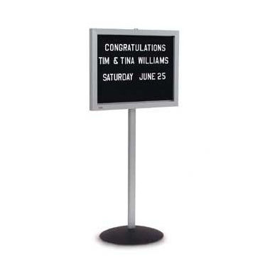 Picture of Marsh Industries Ds-148-00Bl 14X18 Single Pedestal Directory Board With Acrylic Cover - Black Felt