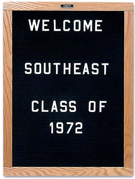 Picture of Marsh Industries Dw-203-00Bl 24X36 Oak Wood Trim Open-Face Directory Board - Black Felt