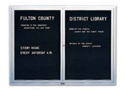 Picture of Marsh Industries Ed-304-00Bl 36X48 Aluminum Trim Deluxe Enclosed Directory Board - Black Felt