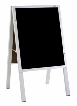 Picture of Marsh Industries Er-272-2Aln 36X22 Aluminum Trim Chalkboard With Blank Cb CafT Sidewalk Sign - Black