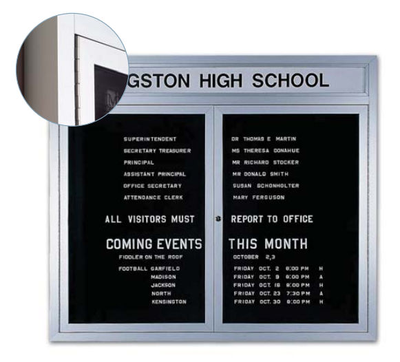 Picture of Marsh Industries Kd-304-00Bl 42X54 Felt Enclosed Directory Board With Header - Black