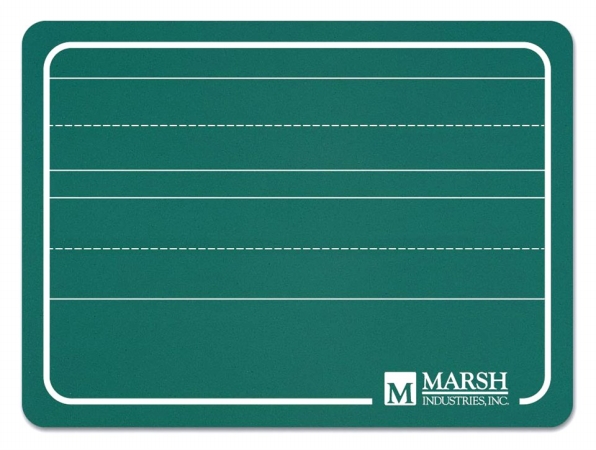 Picture of Marsh Industries Lp-122-000G 12X18 Chalkboard Lapboard With 2 Manuscript Lines 24 Per Carton - Green