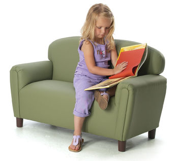 Picture of BNW FP2S100 Enviro-Child Upholstery Preschool Sofa - Sage