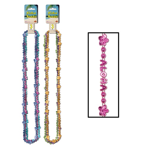 Picture of Beistle 57284 Aloha Beads of Expression - 3-pkg Pack of 12