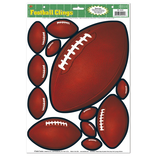 Picture of Beistle 54445 Football Clings Pack of 12