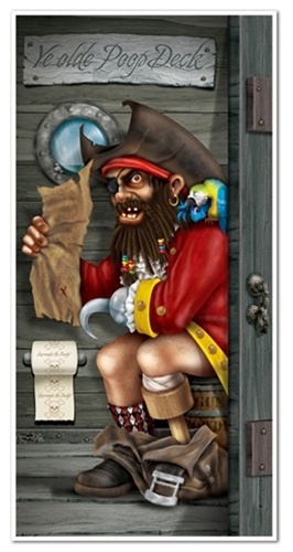 Picture of Beistle 57086 Pirate Captain Restroom Door Cover Pack of 12