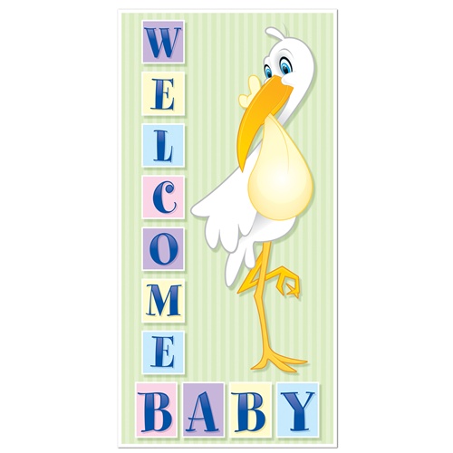 Picture of Beistle 57092 Welcome Baby Door Cover Pack of 12