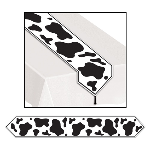 Picture of Beistle 57200 Printed Cow Print Table Runner Pack of 12