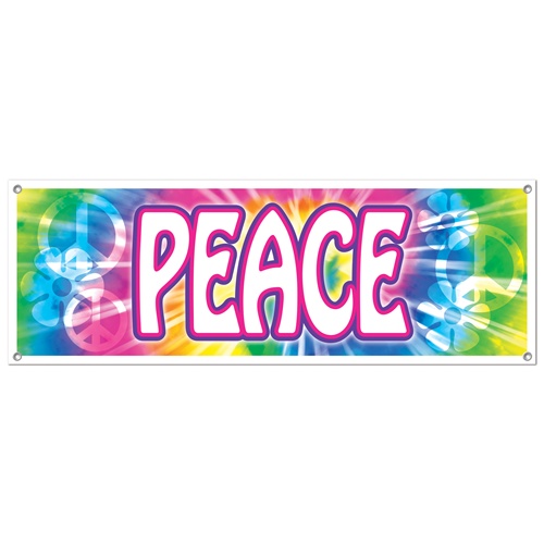 Picture of Beistle 57664 Peace Sign Banner Pack of 12