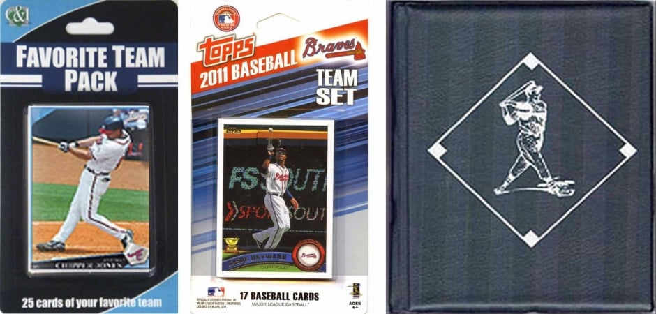 Picture of C & I Collectables 2011BRAVESTSC MLB  Atlanta Braves Licensed 2010 Topps Team Set and Favorite Player Trading Cards Plus Storage Album