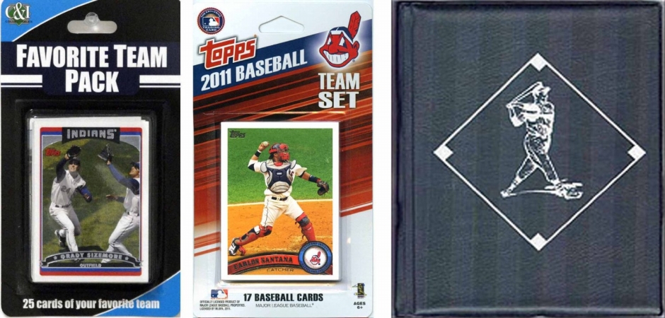 Picture of C & I Collectables 2011INDIANSTSC MLB Cleveland Indians Licensed 2011 Topps Team Set and Favorite Player Trading Cards Plus Storage Album