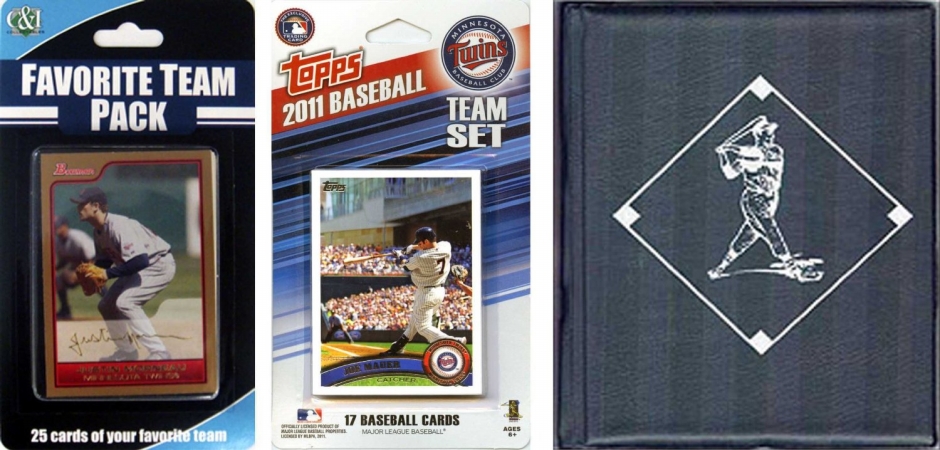 Picture of C & I Collectables 2011TWINSTSC MLB Minnesota Twins Licensed 2011 Topps Team Set and Favorite Player Trading Cards Plus Storage Album