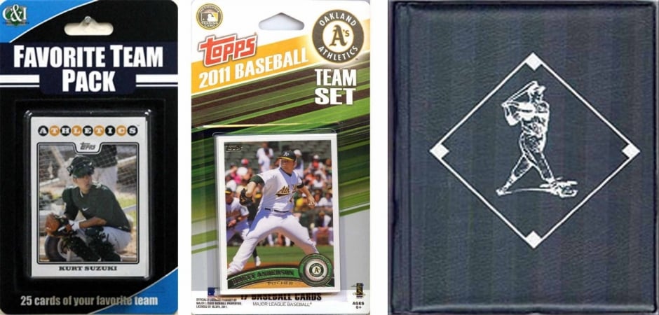 Picture of C & I Collectables 2011ASTSC MLB Oakland Athletics Licensed 2011 Topps Team Set and Favorite Player Trading Cards Plus Storage Album