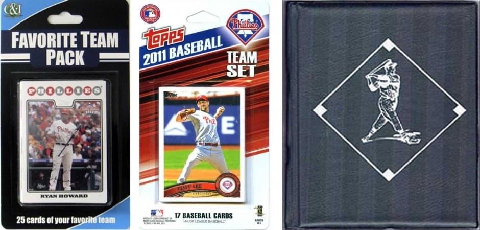 Picture of C & I Collectables 2011PHILLSTSC MLB Philadelphia Phillies Licensed 2011 Topps Team Set and Favorite Player Trading Cards Plus Storage Album