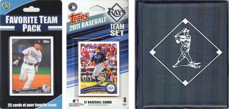 Picture of C & I Collectables 2011RAYSTSC MLB Tampa Bay Rays Licensed 2011 Topps Team Set and Favorite Player Trading Cards Plus Storage Album