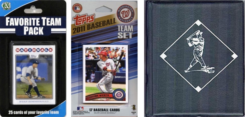 Picture of C & I Collectables 2011NATIONTSC MLB Washington Nationals Licensed 2011 Topps Team Set and Favorite Player Trading Cards Plus Storage Album