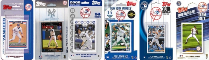 Picture of C & I Collectables YANKEES611TS MLB  New York Yankees 6 Different Licensed Trading Card Team Sets