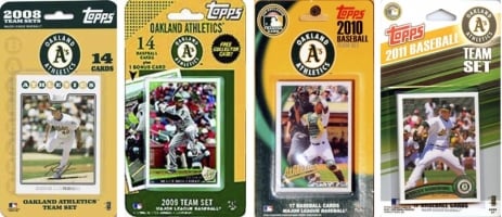 Picture of C & I Collectables AS411TS MLB Oakland Athletics 4 Different Licensed Trading Card Team Sets