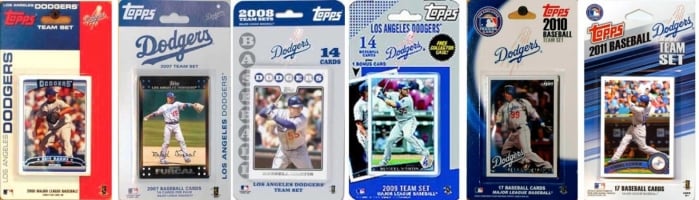 Picture of C & I Collectables DODGERS611TS MLB Los Angeles Dodgers 6 Different Licensed Trading Card Team Sets