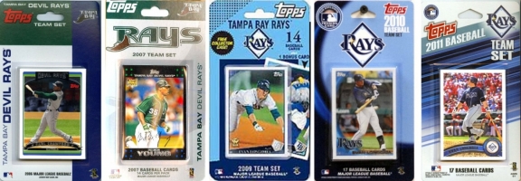 Picture of C & I Collectables RAYS511TS MLB Tampa Bay Rays 5 Different Licensed Trading Card Team Sets