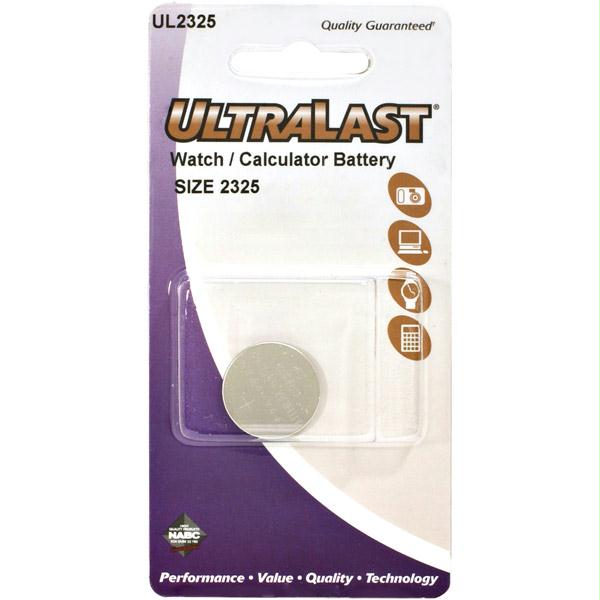 Picture of Ultralast Watch-Electronic Lithium Button Cell BATTERY Retail Pack - CR2325 Equivalent