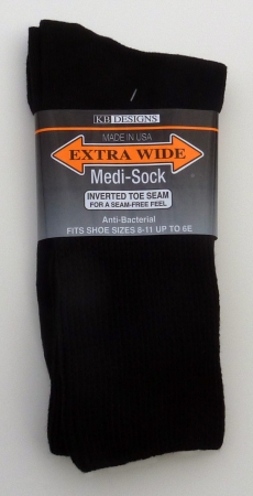 Picture of Extra Wide Sock Company #5850 Black Extra Wide Medi Sock