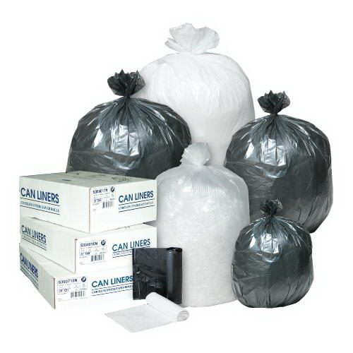 Picture of Inteplast Group IBS EC171806N High Density Commercial Can Liners 17x18 6 Mic - Natural