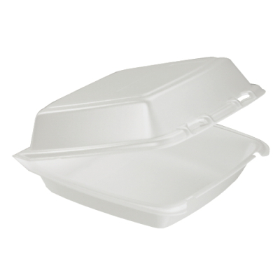 Picture of Dart DCC 205HT1 Foam Hinged Lid Carryout Container 9.25 in. x 6.38 in. x 2.88 in.