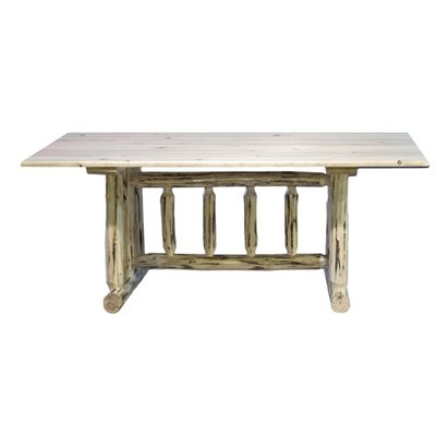Picture of Montana Woodworks MWDTV Trestle Based Dining Table - Clear Lacquer