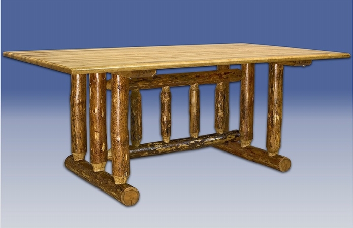Picture of Montana Woodworks MWGCDT Glacier Country Trestle Based Dining Table