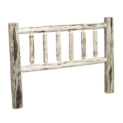 Picture of Montana Woodworks MWKHBV Eastern King Log Headboard - Clear Lacquer