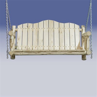 Picture of Montana Woodworks MWLSCV Lawn Swing/Bench Swings and Glider with Grade Oil Exterior