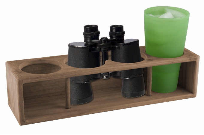 Seateak Teak Drinks/Binoculars Rack | by West Marine