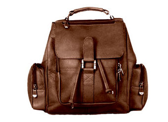 Picture of David King &amp; Co 331C Midsize Top Handle Backpack- Cafe