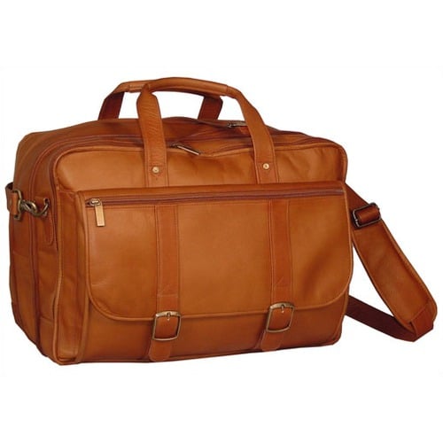 Picture of David King & Co 100T Expandable Laptop Briefcase- Tan