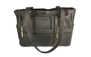 Picture of David King & Co 147C Women s Multi Pocket Briefcase- Cafe