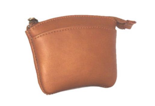 Picture of David King &amp; Co 439T Zip Coin Purse- Tan