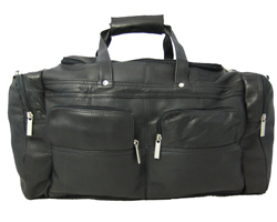 Picture of David King &amp; Co 302B 19 in. x 9.5 in. Multi Pocket Duffel- Black