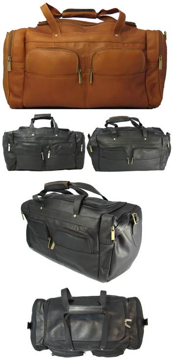 David King & Co 19 in. x 9.5 in. Multi Pocket Duffel- Tan
