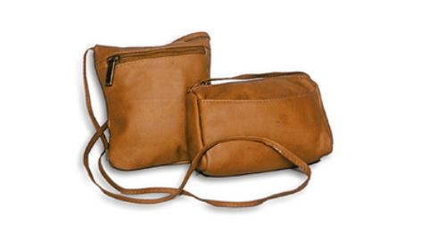 Picture of David King &amp; Co 507T Top Zip Mini Bag- Tan