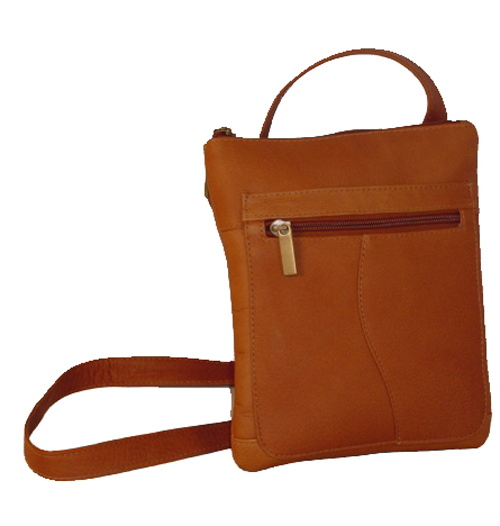 Picture of David King &amp; Co 598T Slender Shoulder Bag- Tan