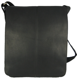 Picture of David King & Co 145B Small Vertical Messenger Bag- Black