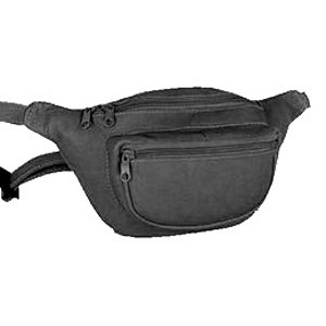Picture of David King &amp; Co 403B Two Zip Waist Pack- Black