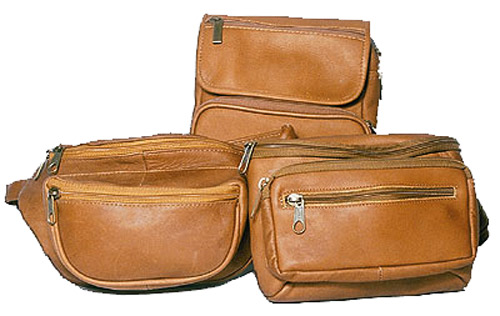 Picture of David King &amp; Co 409T Large Double Pocket Waist Pack- Tan