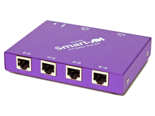 Dvi-D 4-Port Cat6 Stp Extender With Loca