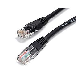 2 FT BLACK MOLDED CAT 5 RJ45 PATCH CABLE